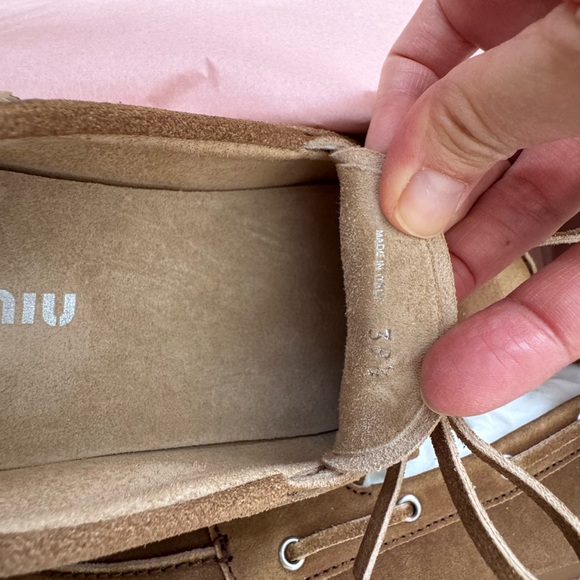 Miu Miu Brown Suede Boat Shoes / Moccasins - Picture 5 of 7
